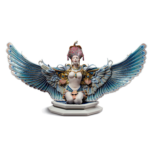 Lladro High Porcelain, Winged Fantasy Woman Sculpture. Limited Edition